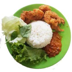 Udang Krispi   Nasi Lalap Sambal