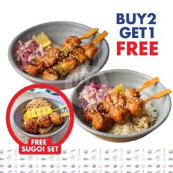 Combo Yakitori Rice Set Free Sugoi Set