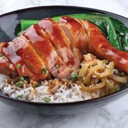 Crispy Braised Chicken Drumstick Rice