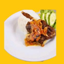 Bebek Penyet Tempe Lalapan Sambal Jeletot