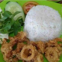 Nasi Pecel Cumi Pedas