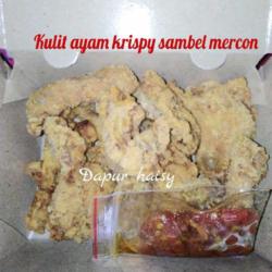 Kulit Ayam Krispy Sambel Mercon