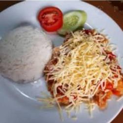 Nasi Ayam Geprek Tabur Keju