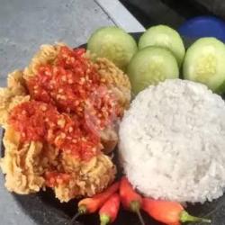 Ayam Geprek Paha  Bawah Nasi