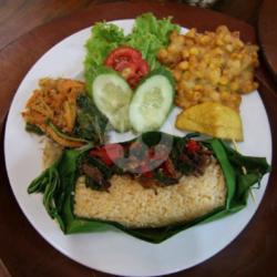 Nasi Bakar Empal Balado