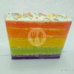 Rainbow Cake Slice