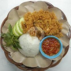 Ayam Goreng Kremes Sambel Korek   Nasi