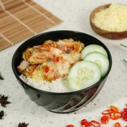 Nasi Ayam Geprek Mozarella Pedas