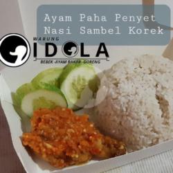 Ayam Paha Penyet Nasi Sambel Korek