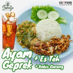 Paket Nasi Ayam Geprek   Kobis Goreng   Teh