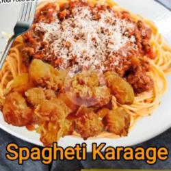 Spagethi Bolognese Dan Chicken Karaage