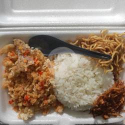 Nasi Putih Ayam Geprek Ekstra Pedas