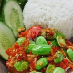 Nasi, Ayam Penyet Pete Komplit