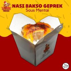 Nasi Bakso Geprek Saus Mentai