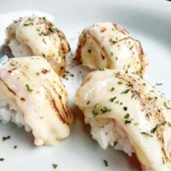 Melted Cheese Salmon Nigiri