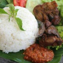 Lalapan Hati Ampela   Nasi