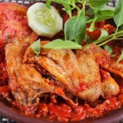 Ayam Penyet Kemangi Tanpa Nasi