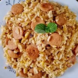 Nasi Goreng Sosis Tidak Pedas