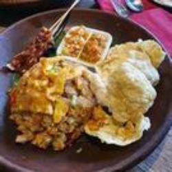 Nasi Goreng With Beef Add Chicken Satay