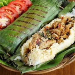 Nasi Bakar   Telor Dadar/telor Ceplok