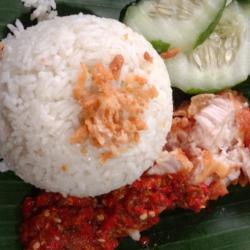 Nasi Ayam Geprek Sambal Biasa