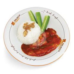 Nasi Ikan Dori Asam Manis