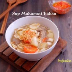 Sop Makaroni Bakso Sapi Sayuran