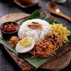 Nasi Uduk Putih Telor Dadar-mt