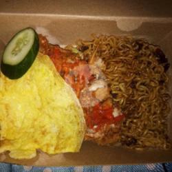 Ayam Geprek Sambal Tomat(mie Telur Goreng)