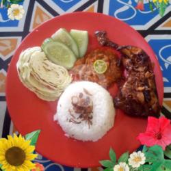 Ayam Bakar Negri   Nasi   Lalapan