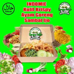 Indomie Kulit Krispy Ayam Goreng Sambal Ijo