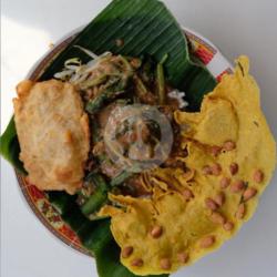 Nasi Pecel   Tempe Mendoan   Peyek