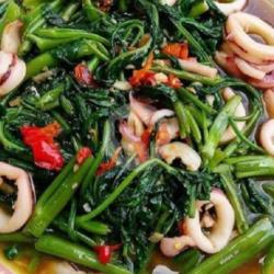 Tumis Cah Kangkung   Cumi Asin