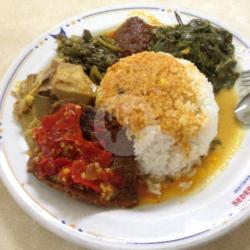 Nasi Dendeng Lambok Plus Sayur Sambel Komplit