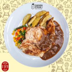 Steak Ayam Jamur Set