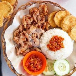 Nasi Kulit Telur (sambel, Kol, Goreng, Lalapan)