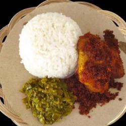 Nasi Ayam(sayap) Serundeng Sambel Ijo