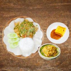 Ayam Geprek Cabe Ijo Nasi Panas