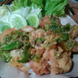 Ayam Geprek Cabe Ijo   Nasi