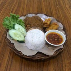 Ayam Bumbu Kacang Lengkap Sambalado