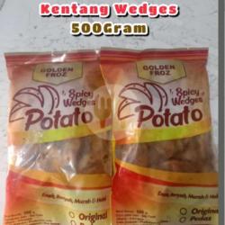 Kentang Wedges Berbumbu Golden Froz 500gram