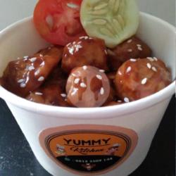 Rice Bowl Bakso Teriyaki