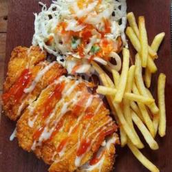 Chiken Katsu   Kentang Goreng