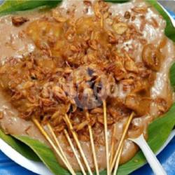 Sate Padang Kulit 10 Tusuk   Lontong