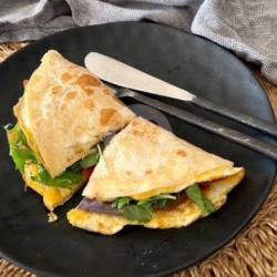 Spinach Mushroom Omelete Wrap