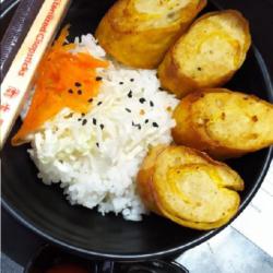 Chicken Egg Roll Rice Sett
