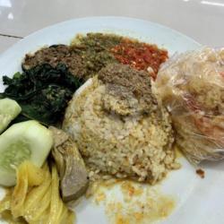 Nasi   Gimbal Udang Komplit