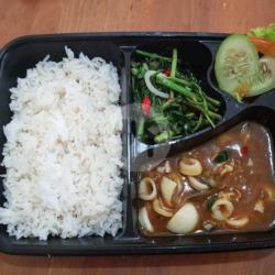 Paket Hemat Nasi Cumi Saus Rica - Rica