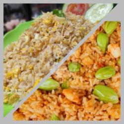 Nasi Goreng Teri Medan Campur Pete