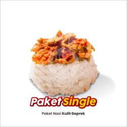 Nasi Kulit Geprek